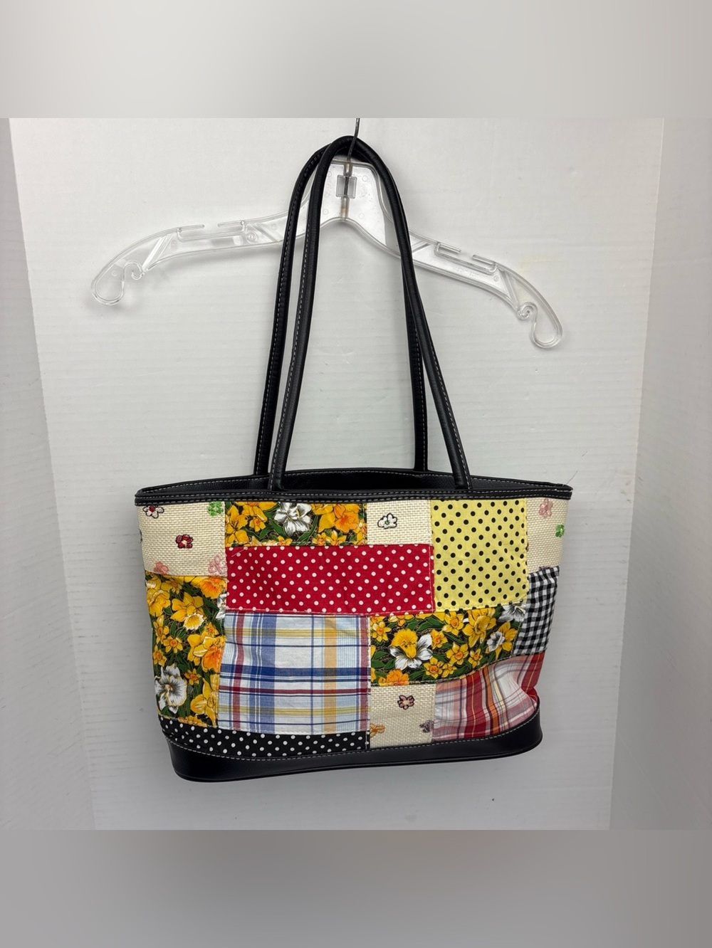 Bueno Shoulder Bag Purse Patchwork Floral Polka Dot Gingham Cottagecore Country